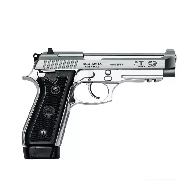 Pistola Taurus PT59S Calibre .380 Auto - Inox
